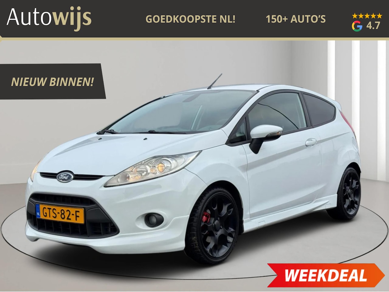 Ford Fiesta - 1.6 Ghia|120PK|LEDER|XENON|99DKM|GOED ONDERHOUDEN| - AutoWereld.nl