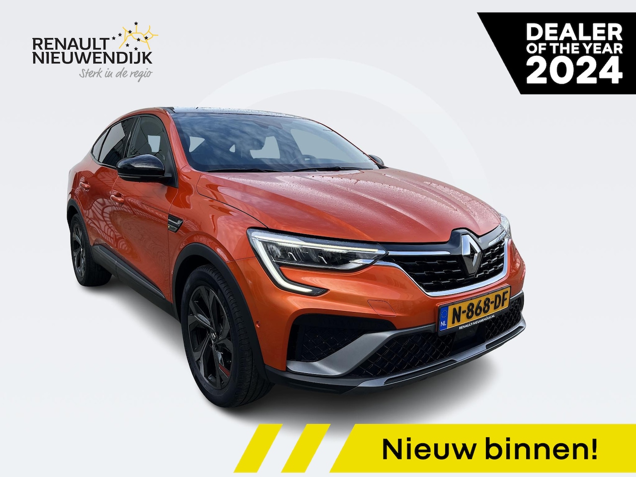 Renault Arkana - 1.6 E-Tech Hybrid 145 R.S. Line / CAMERA / LEDEREN BEKLEDING / GROOT SCHERM NAVIGATIE / PA - AutoWereld.nl