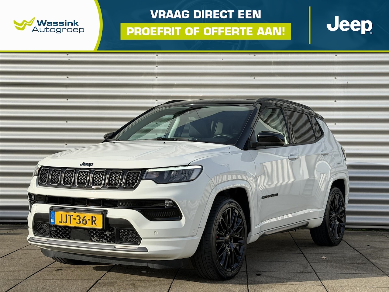 Jeep Compass - 1.3T 4XE 240pk E-AWD Automaat S Unieke km stand | Navigatie | Camera | Leder | Stoel/Stuur - AutoWereld.nl