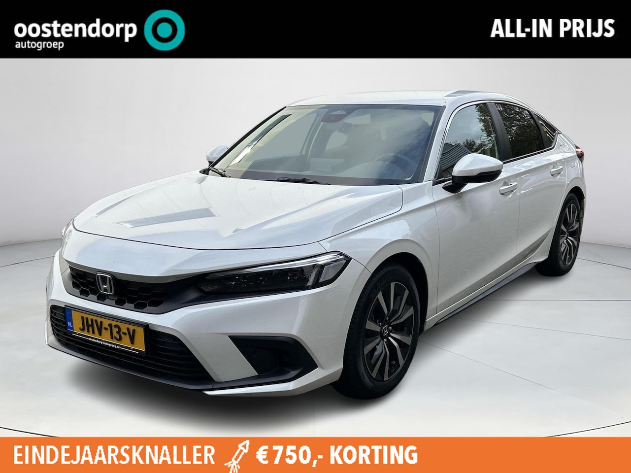 Honda Civic - 2.0 e:HEV Elegance Platinum white - AutoWereld.nl