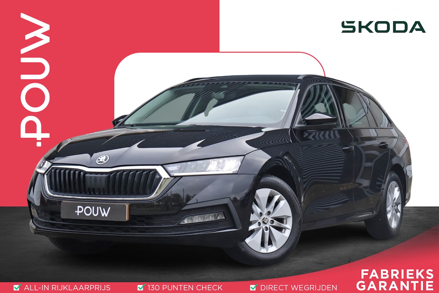 Skoda Octavia Combi - 1.0 e-TSI 110pk DSG Ambition | Trekhaak | Navigatie | Apple CarPlay / Android Auto | Parke - AutoWereld.nl