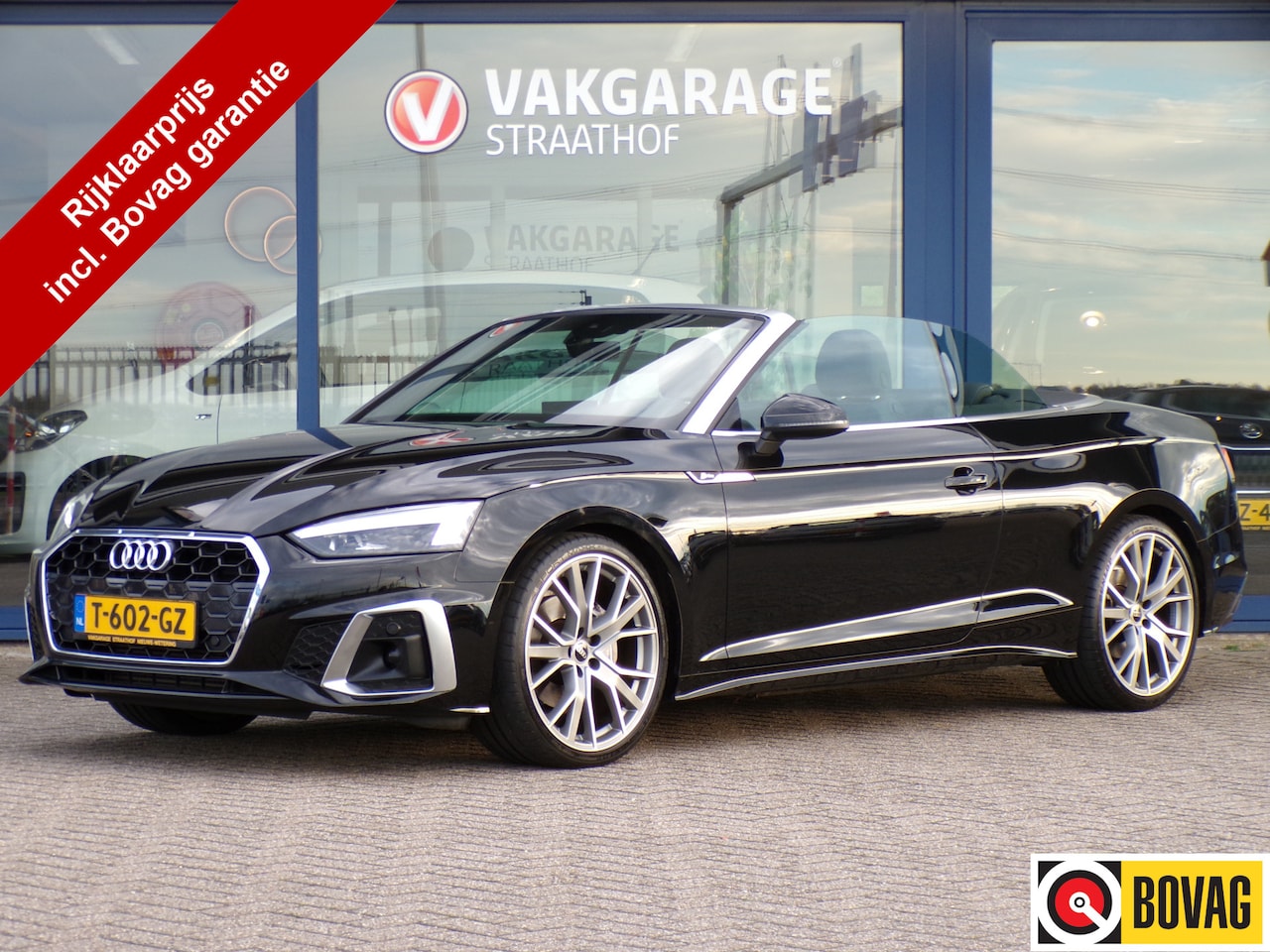 Audi A5 Cabriolet - 40 TFSI S edition 40 TFSI S edition, Automaat / Trekhaak / Carplay + Android Auto / Matrix LED / Keyless / S - AutoWereld.nl