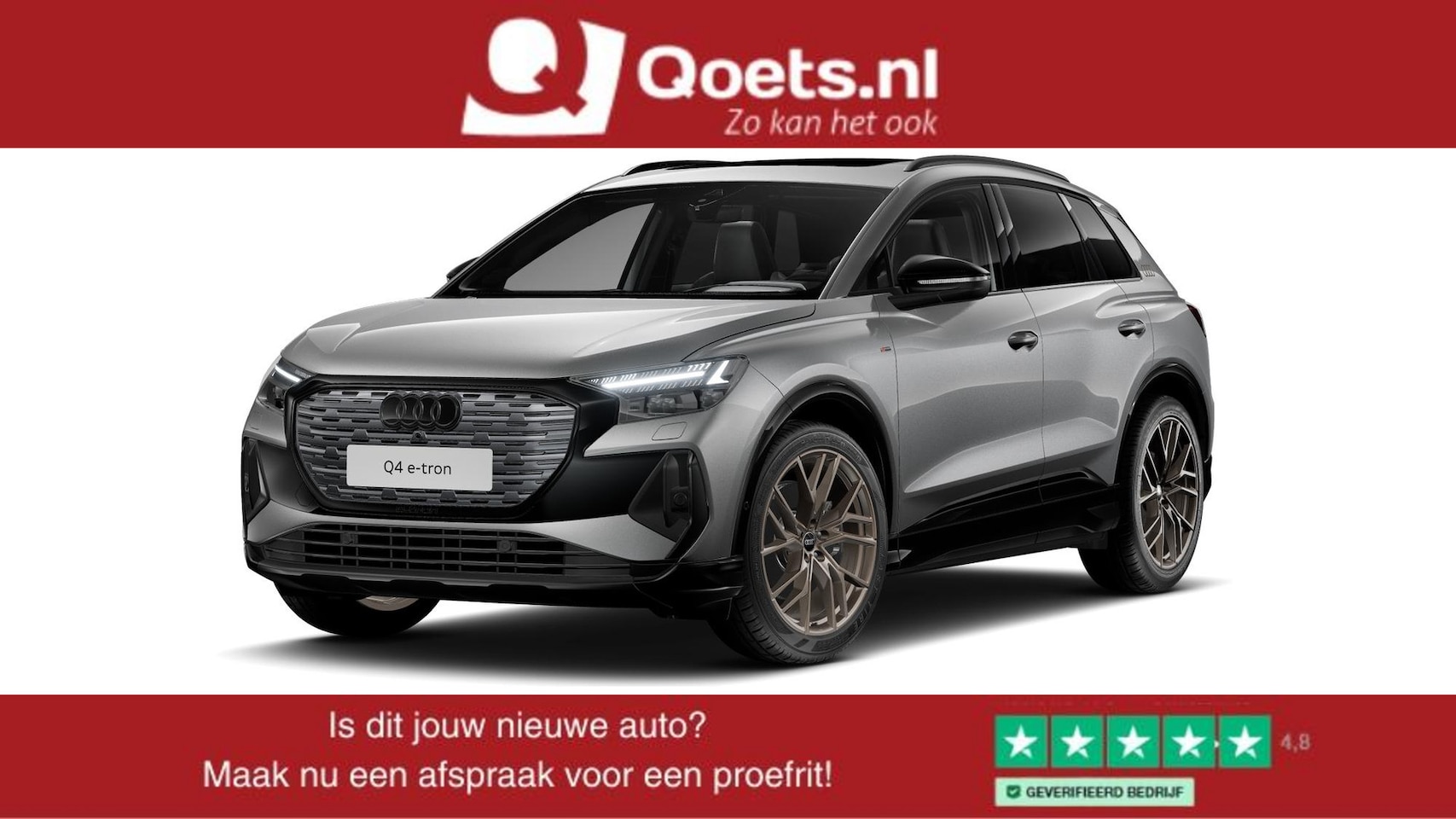 Audi Q4 e-tron - 40 Advanced edition 77 kWh Interieurpakket S line - Panoramadak - Privacy glas - Comfortpa - AutoWereld.nl