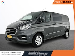 Ford Transit Custom - 300 2.0 TDCI L2H1 Limited Dubbele Cabine Navi| Airco| 2 Schuifdeuren | Trekhaak| PDC| Carp