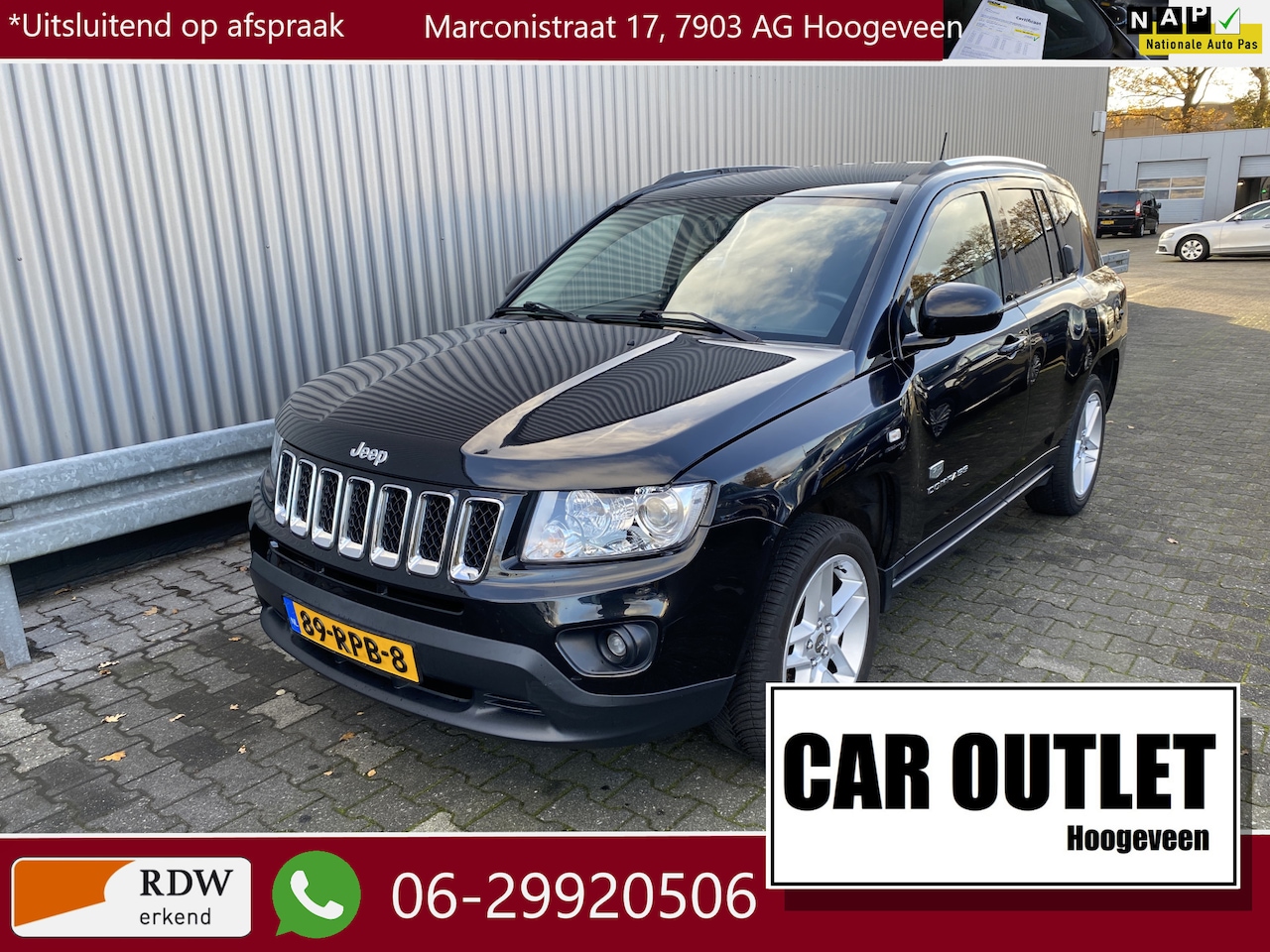 Jeep Compass - 2.0 70th Anniversary Leer, A/C, CC, Multimedia, Navi, Stoelvw, LM, Trekh, – Inruil Mogelij - AutoWereld.nl