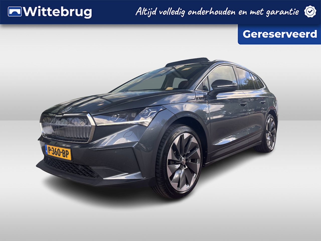 Skoda Enyaq iV - 80 / Crystal Face / Lederen bekleding / 21Inch / Panorama dak / - AutoWereld.nl