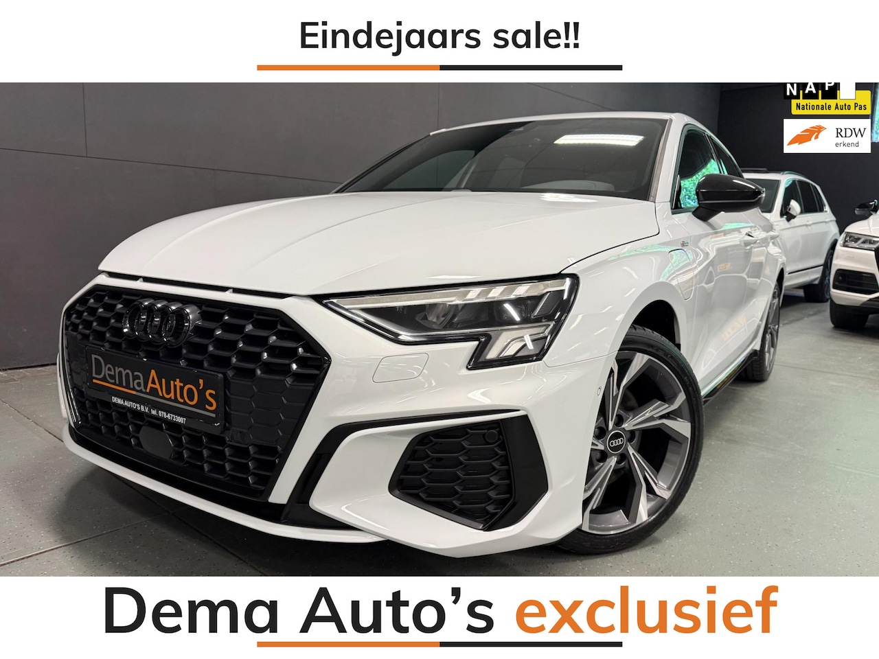 Audi A3 Sportback - 40 TFSI e 2x S-LINE BLACK-LINE V-COCKPIT/NAVI/LED/DAB/CARPLAY/ECC/PDC/A-CRUISE/// - AutoWereld.nl