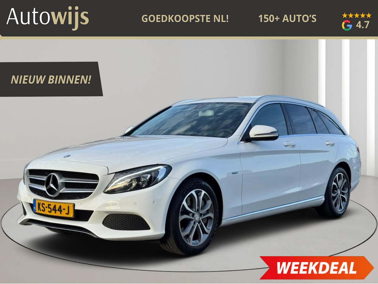 Mercedes-Benz C-klasse Estate - 350 e Lease Edition|NL AUTO|GOED ONDERHOUDEN|LEDER|LED|NAVI| - AutoWereld.nl