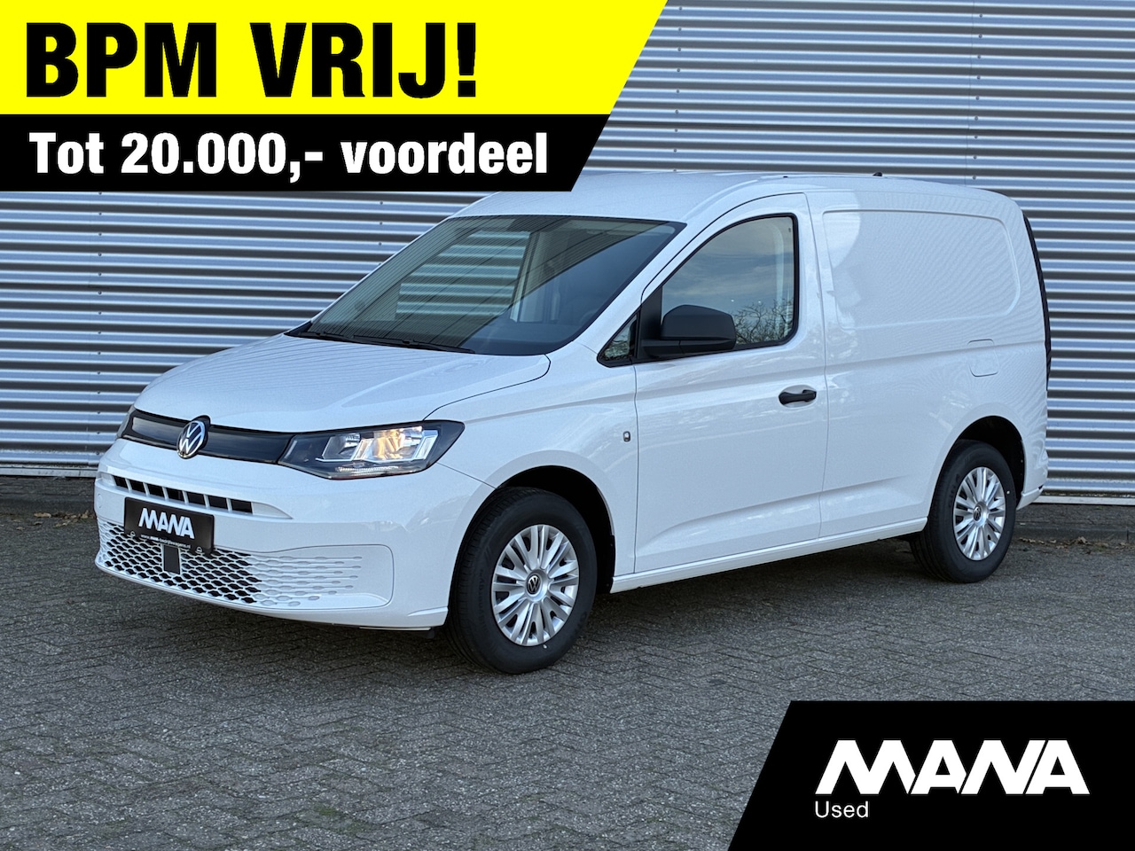 Volkswagen Caddy - 2.0TDI / 102PK / Candy White / Airco / Meegespoten bumpers - AutoWereld.nl