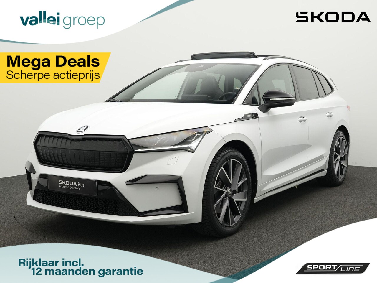 Skoda Enyaq iV - 80 204 pk Sportline | Panoramadak | Trekhaak | Snelladen tot 125kW | Geheugenstoel | Matri - AutoWereld.nl