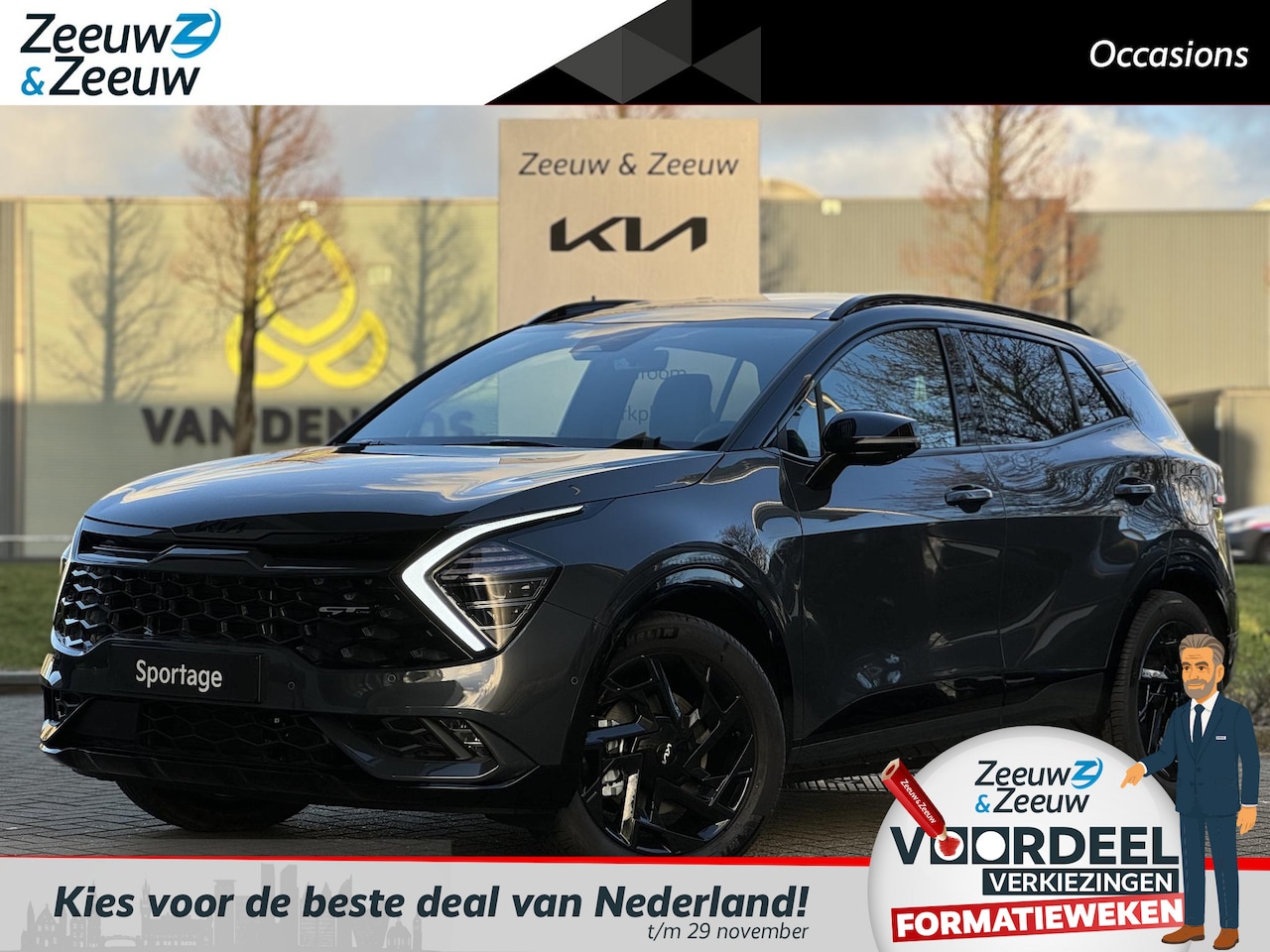 Kia Sportage - 1.6 T-GDi Plug-in Hybrid AWD GT-PlusLine | Volledig Black Pack | Elektrisch verstelbare st - AutoWereld.nl