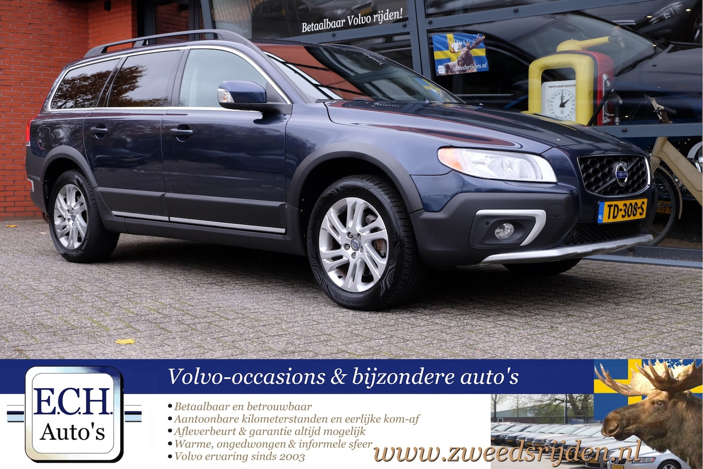 Volvo XC70 - 2.4 D4 181 pk AUT AWD 5-cilinder, Polar+, Leer, Trekhaak - AutoWereld.nl