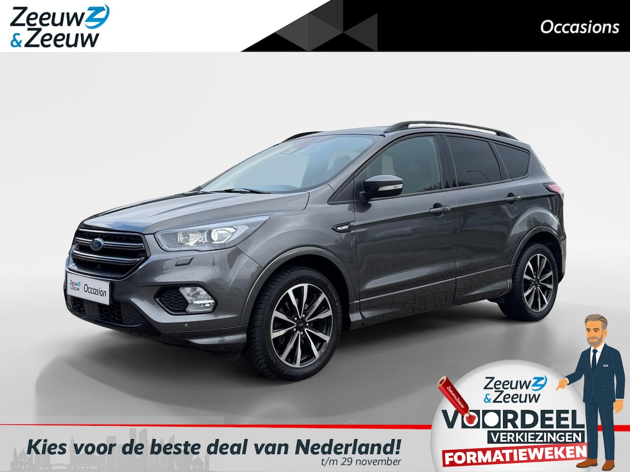 Ford Kuga - 1.5 EcoBoost ST Line | Dealer onderhouden | Navigatie | Apple carplay & Android auto | Par - AutoWereld.nl