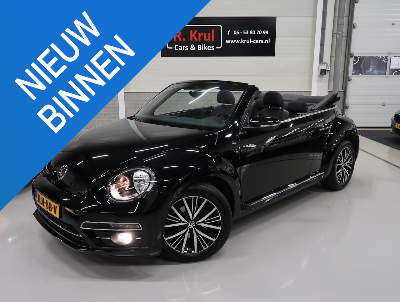 Volkswagen Beetle Cabriolet - 1.2 TSI Sound Airco-ecc Navigatie App connect Sportvelgen 17 inch Parkeersensoren Windsche - AutoWereld.nl
