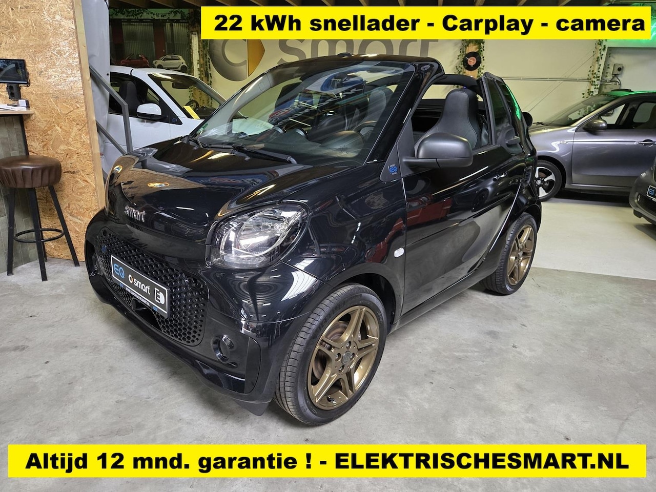 Smart Fortwo cabrio - EQ Comfort 22 kWh lader - Carplay - camera - 12 mnd. garantie - AutoWereld.nl