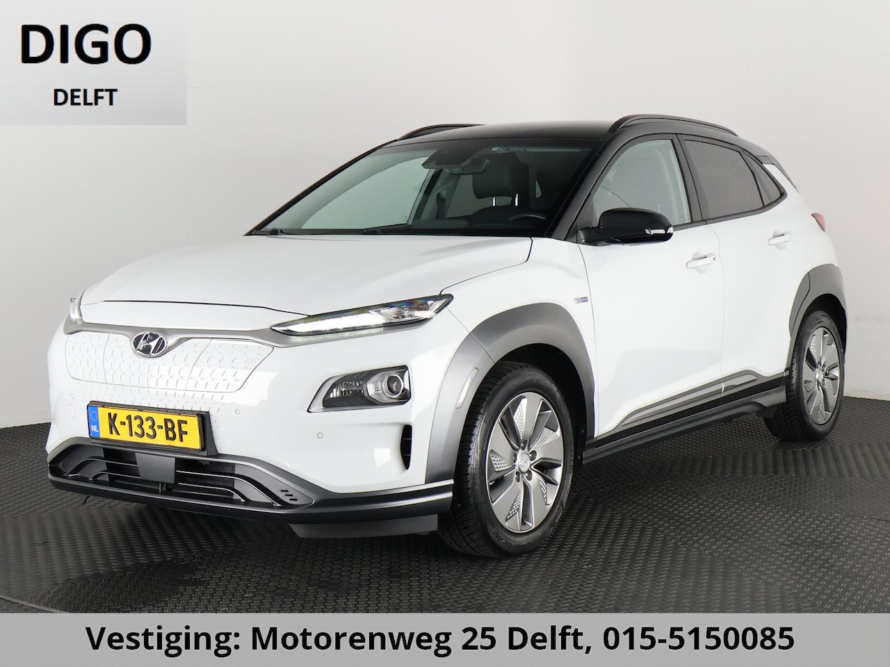 Hyundai Kona Electric - PRIMIUM EV 64 KWH 1e EIG ACCU 92% GARANTIE 10-2030 BEREIK 466 KM ! LEDER. STUUR/STOEL VERW - AutoWereld.nl