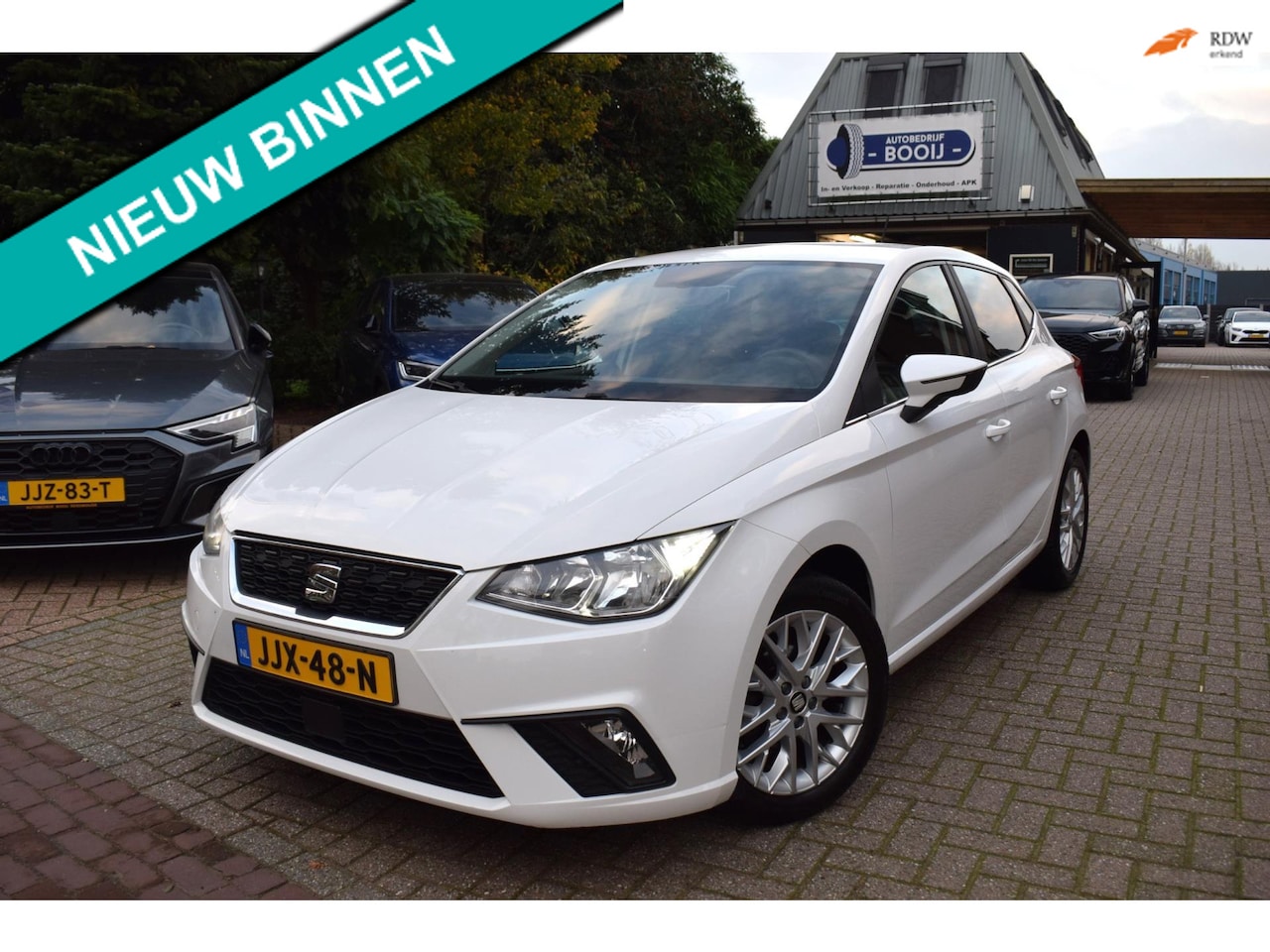 SEAT Ibiza - 1.0 TSI Style AIRCO-ECC/NAVI/APPLE CARPLAY/BLUETOOTH/LMW/PDC/STOEL VERW/USB/4 SEIZOENEN BA - AutoWereld.nl