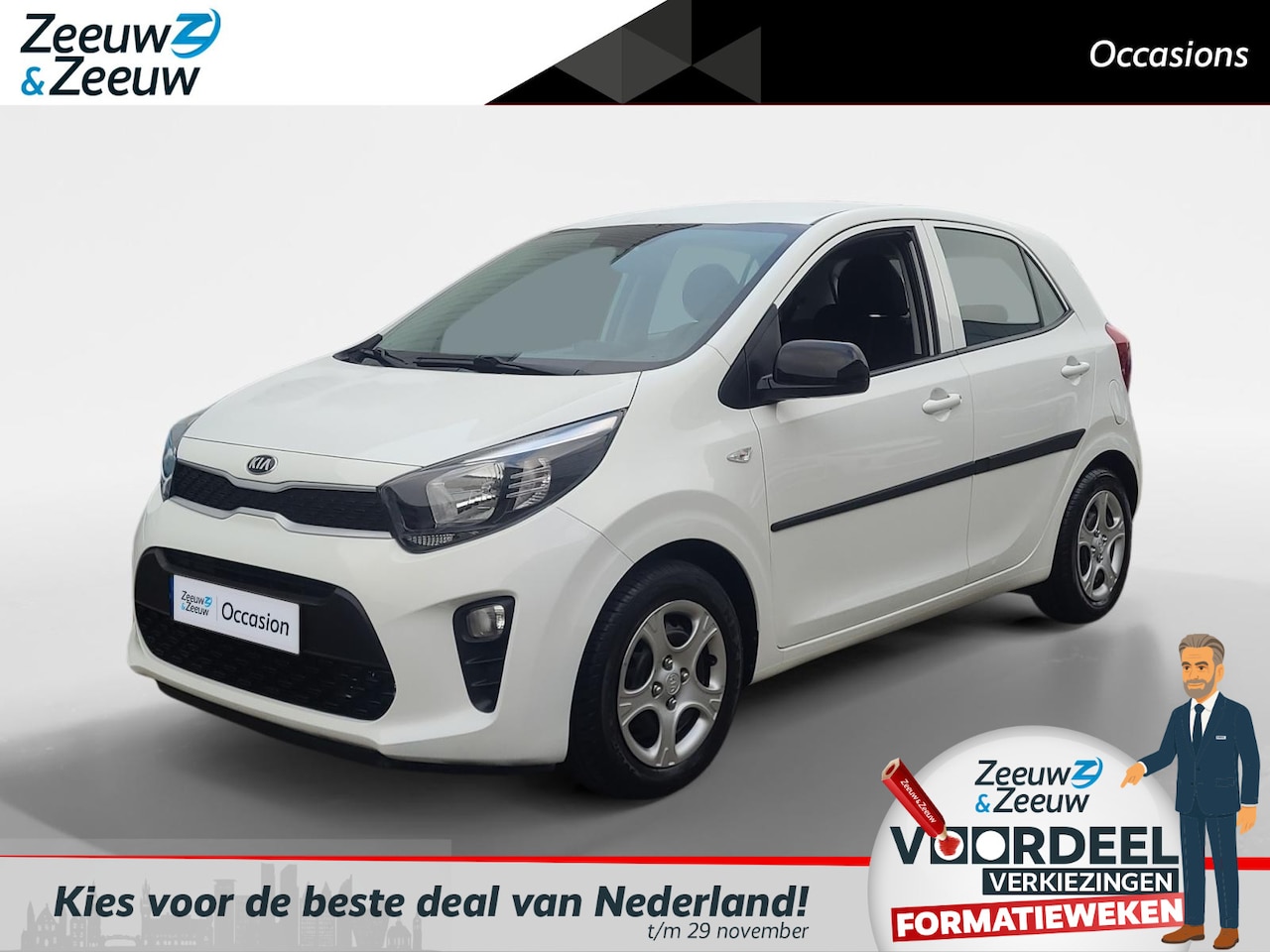 Kia Picanto - 1.0i ComfortPlusLine 1e Eigenaar | Fabrieksgarantie 3-10-2026 + 3x 1 jaar* | Lage km stand - AutoWereld.nl