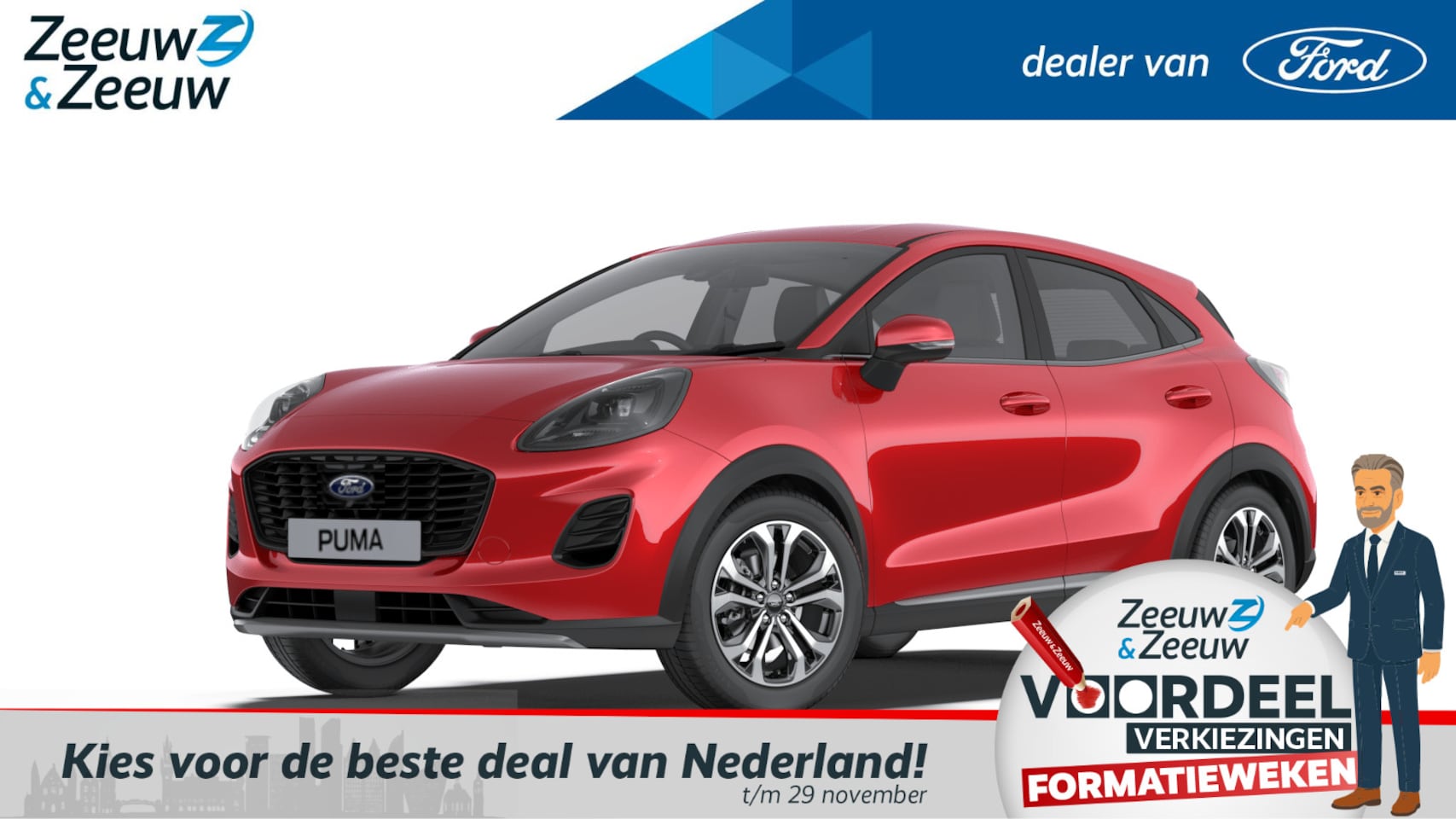 Ford Puma - 1.0 EcoBoost Hybrid Titanium | Nieuw te bestellen | Prijs inclusief 4000 euro Ford Voordee - AutoWereld.nl