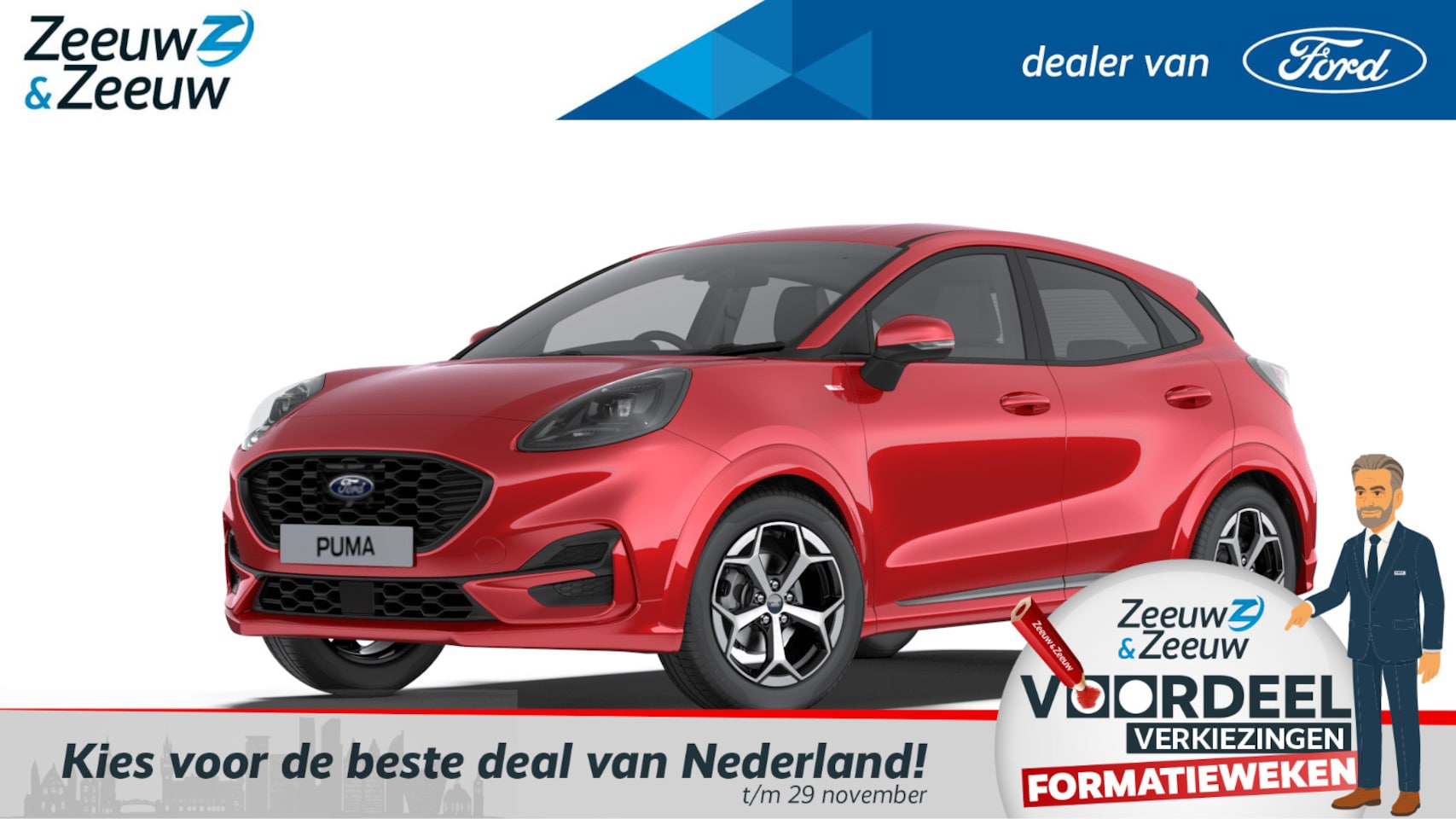 Ford Puma - 1.0 EcoBoost Hybrid ST-Line | Nieuw te bestellen | Prijs inclusief 4000 euro Ford Voordeel - AutoWereld.nl
