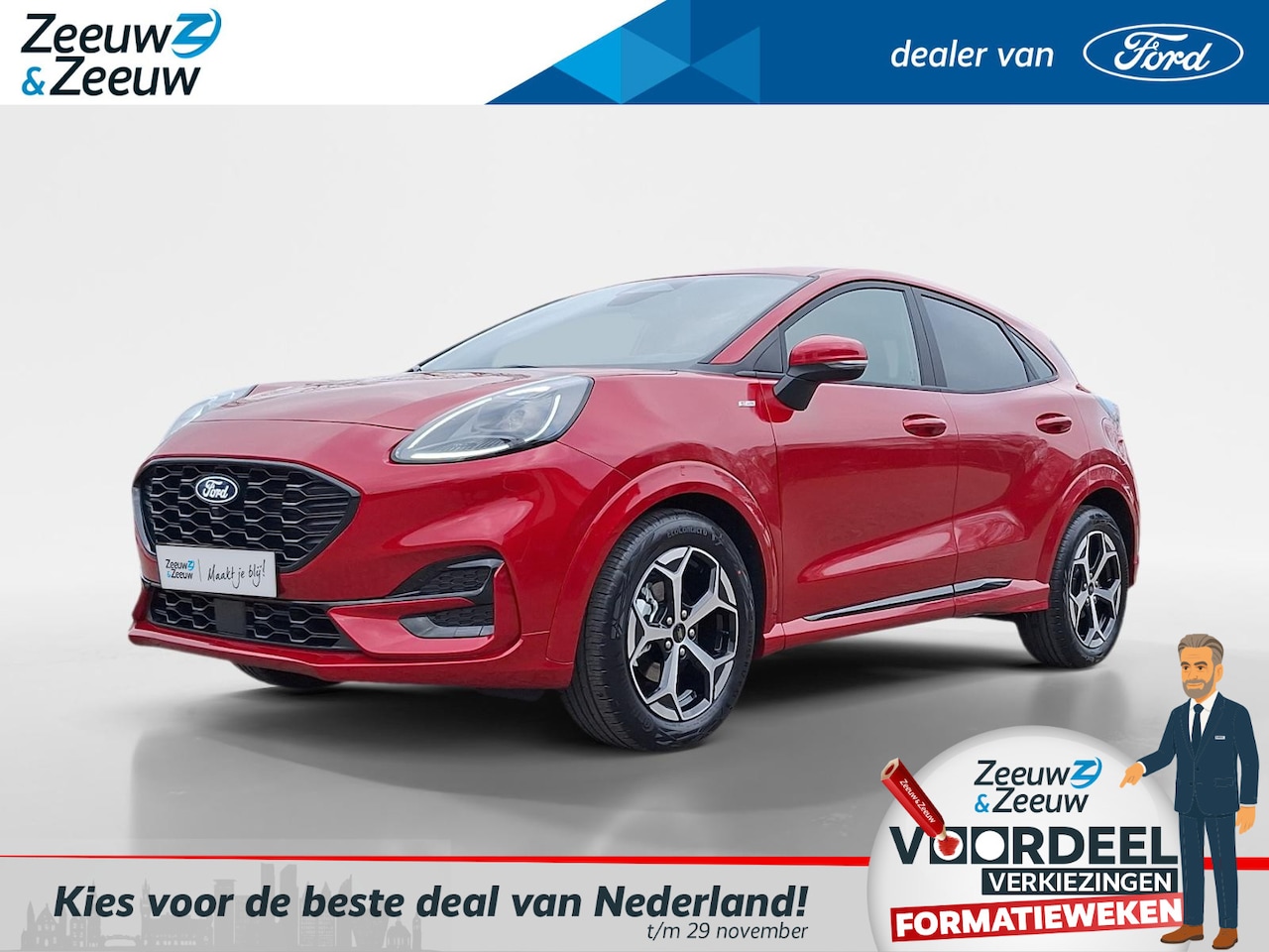 Ford Puma - 1.0 EcoBoost Hybrid ST-Line | Nieuw te bestellen | Prijs inclusief 4000 euro Ford Voordeel - AutoWereld.nl