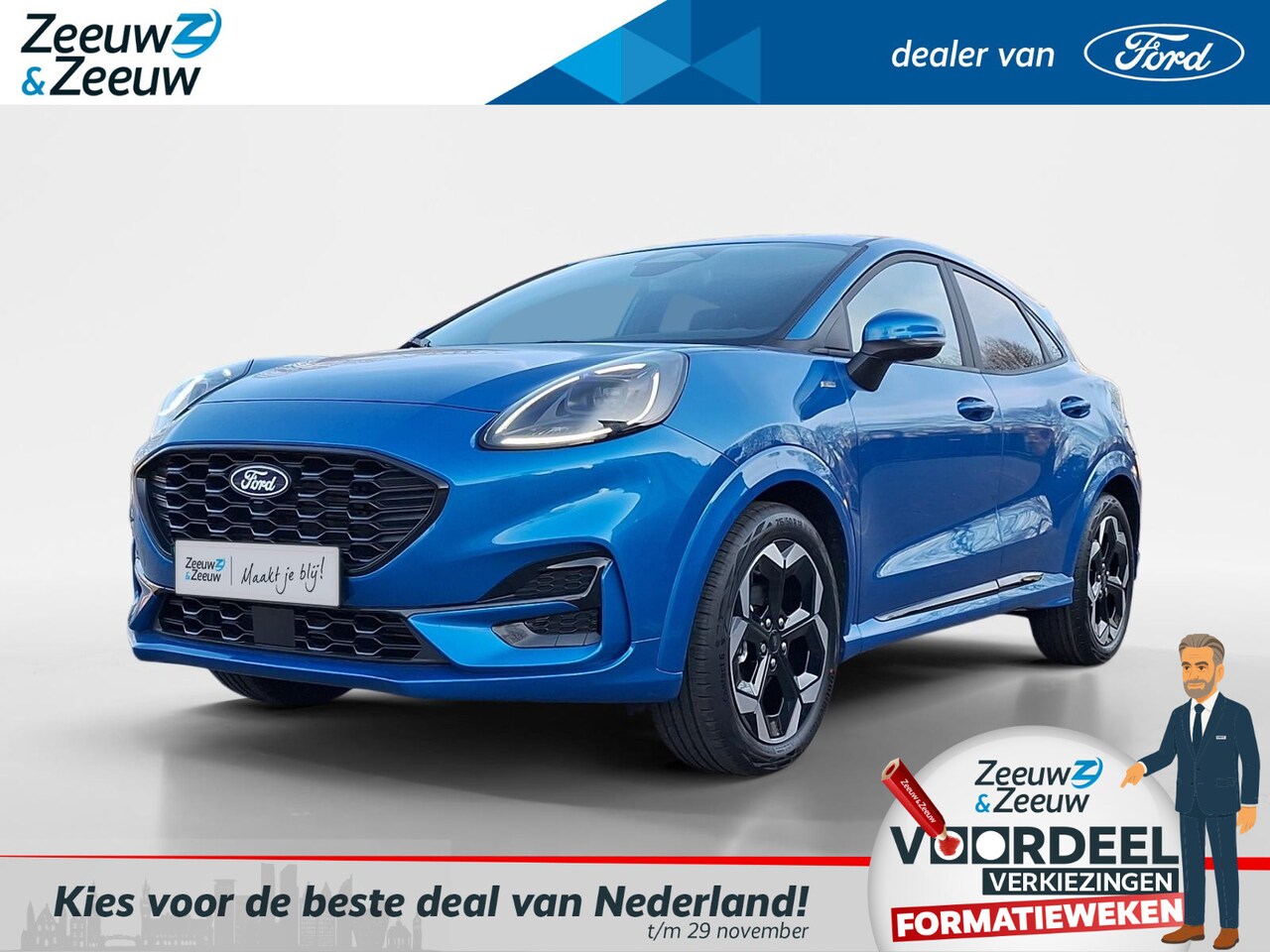 Ford Puma - 1.0 EcoBoost Hybrid ST-Line X | Verwachte Levertijd 3 weken | Prijs inclusief 6500 euro Fo - AutoWereld.nl