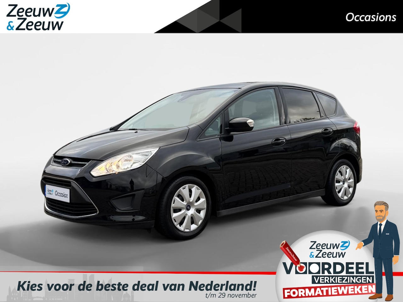 Ford C-Max - 1.0 Ambiente | Zeer nette auto | Airco | Elektrische ramen voor | Buitenspiegels elektrisc - AutoWereld.nl