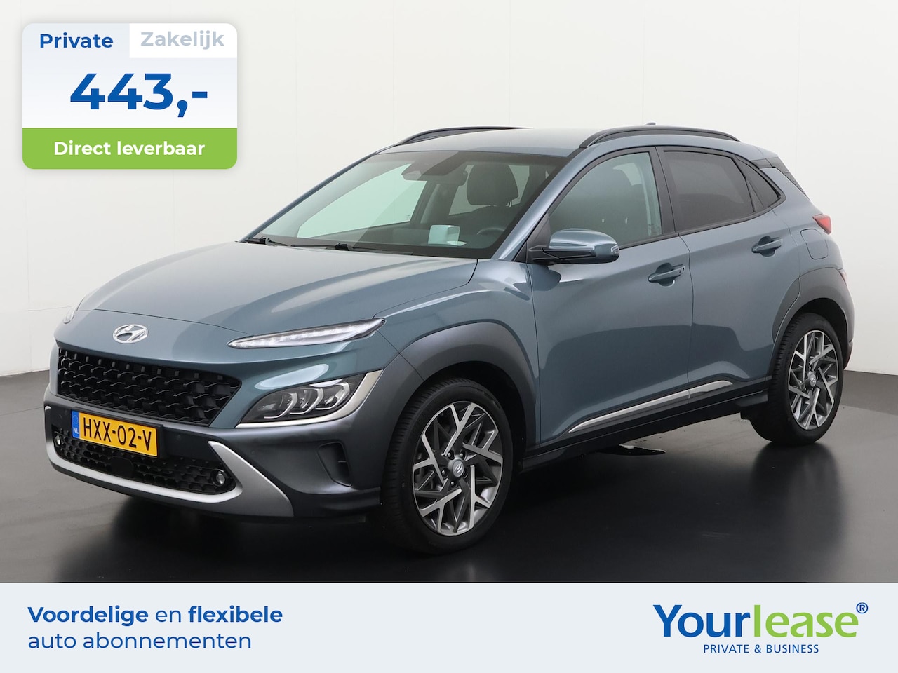 Hyundai Kona - 1.6 GDI HEV Premium | All-in 443,- Private Lease | Zondag Open! - AutoWereld.nl