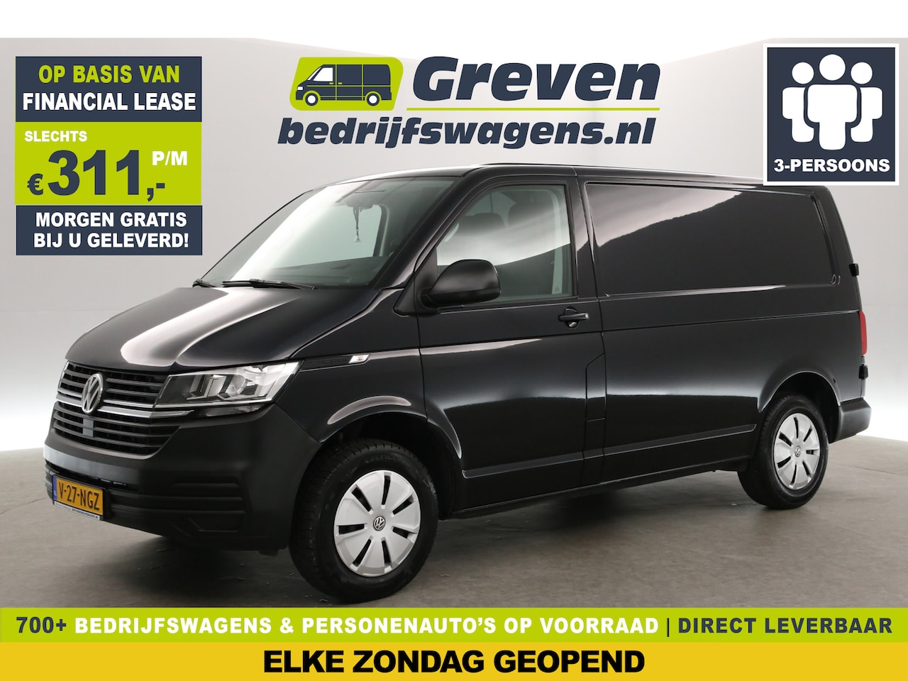 Volkswagen Transporter - 2.0 TDI L1H1 | Airco | 3-Zits | Parkeersens. | Elektrpakket - AutoWereld.nl