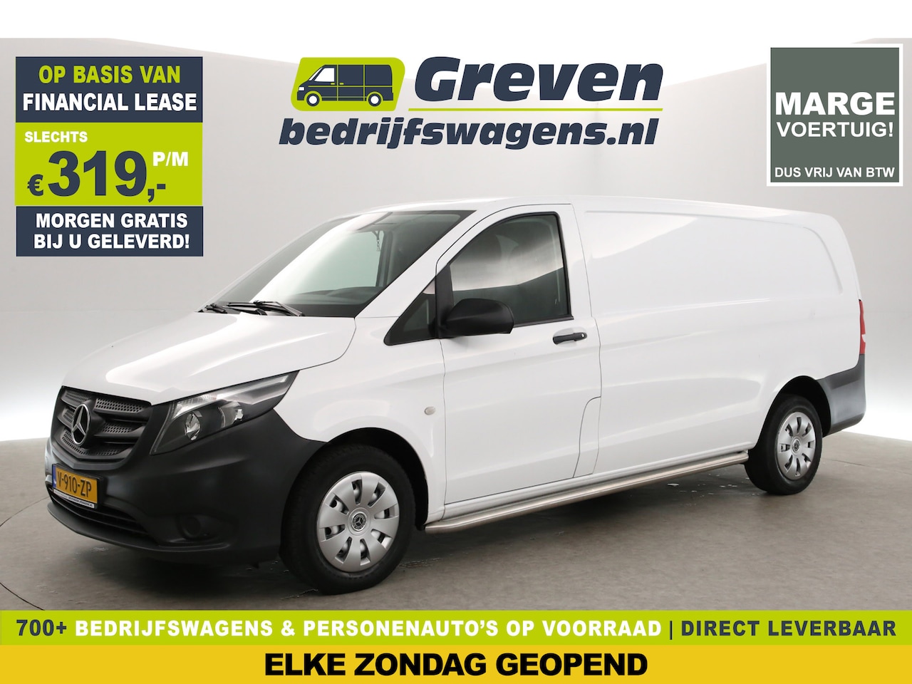 Mercedes-Benz Vito - 111 CDI Extra Lang | MARGE | Airco | Camera | 3-Persoons | Sidebars - AutoWereld.nl