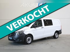 Mercedes-Benz Vito - 111 CDI LANG DUBBEL CAB 6 ZITS CLIMA PDC NAVI LEDER TRKHAAK LEASE & INRUIL MOGELIJK TOP BU