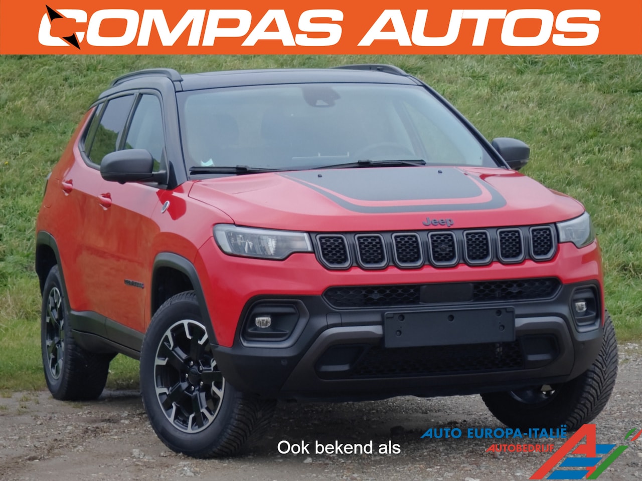 Jeep Compass - 4xe 240PK PHEV Trailhawk | Panoramadak | Leder | Alpine audio - AutoWereld.nl