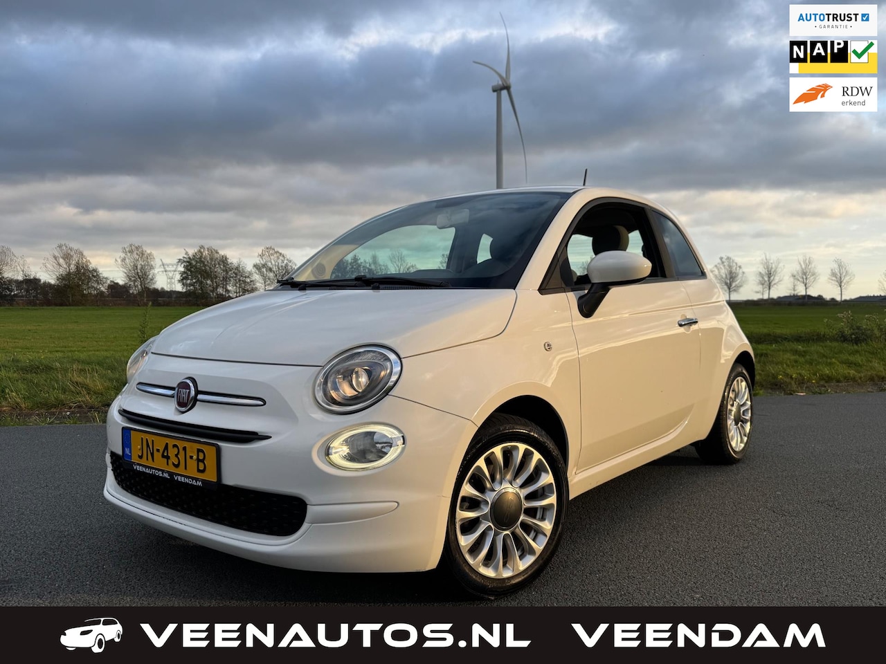 Fiat 500 - 0.9 TwinAir Turbo Popstar Airco Lichtmetaal LED NAP - AutoWereld.nl
