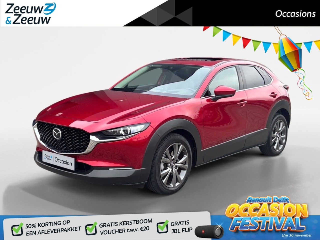 Mazda CX-30 - 186PK e-SkyActiv-X M Hybrid Luxury Automaat | 1e eigenaar | Schuif/Kantel Dak | 360 Camera - AutoWereld.nl