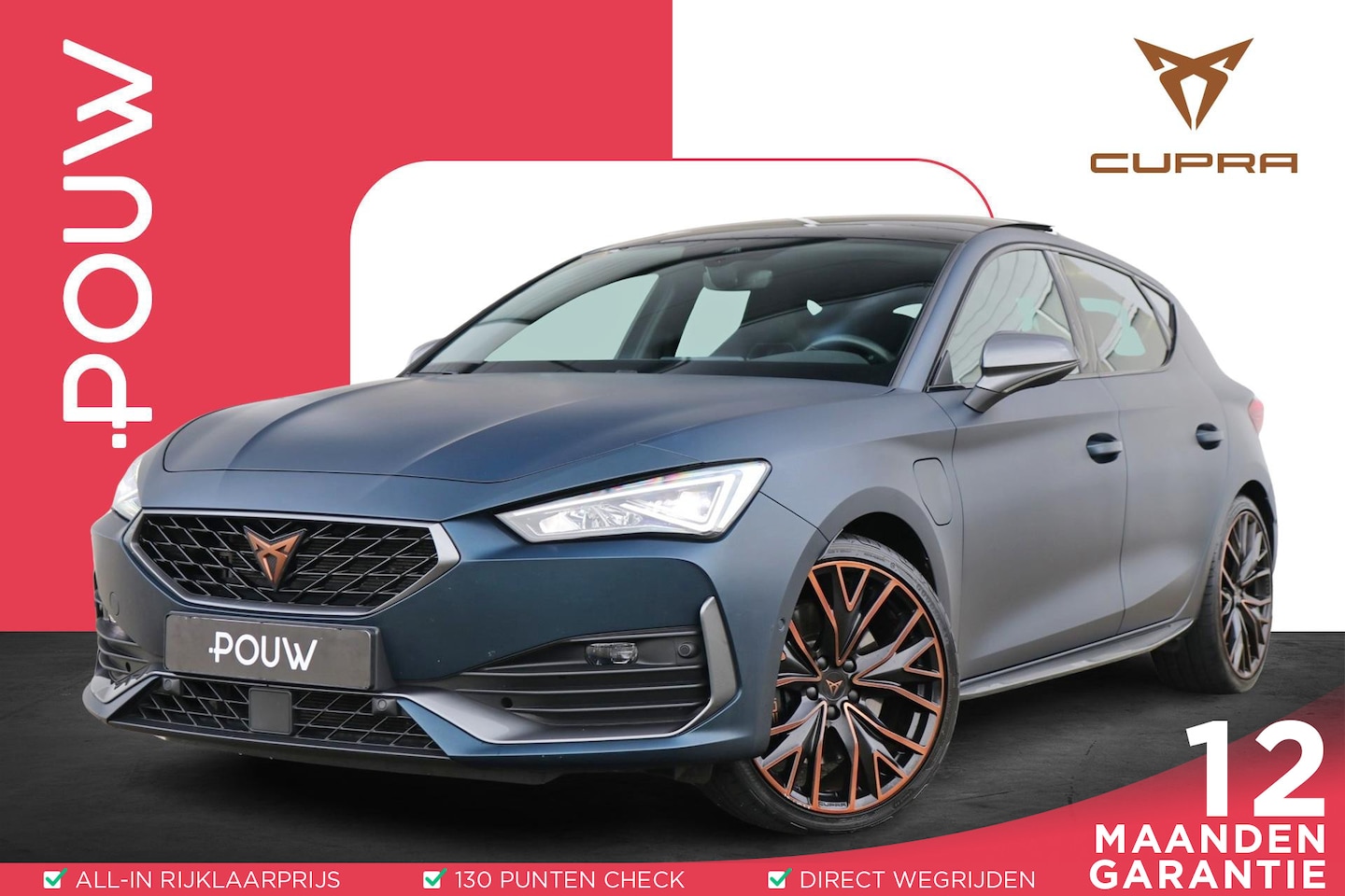 CUPRA Leon - 1.4 e-Hybrid 245pk VZ Copper Edition | SoH 91% | Panoramadak | Achteruitrijcamera | Naviga - AutoWereld.nl