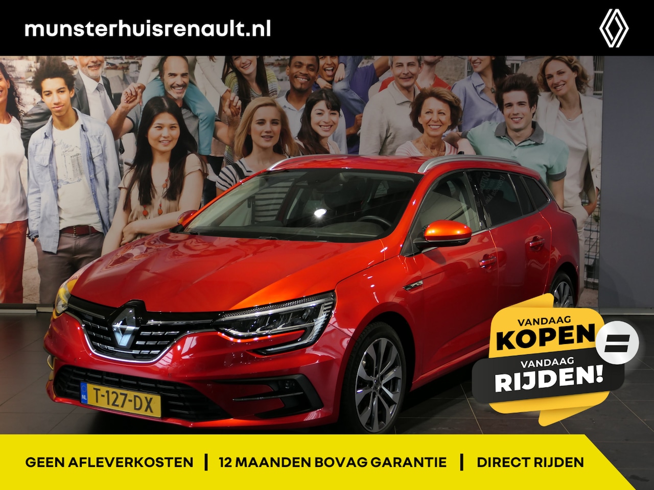 Renault Mégane Estate - 1.3 TCe 140 Techno *AUTOMAAT* - Cruise, camera, sensor v+a, navi, bluetooth - AutoWereld.nl