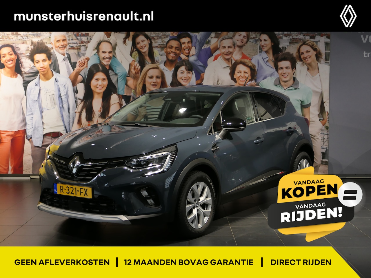 Renault Captur - 1.3 TCe 140 Intens *AUTOMAAT* - Allseasons, Apple carplay/ android auto, cruise, clima - AutoWereld.nl