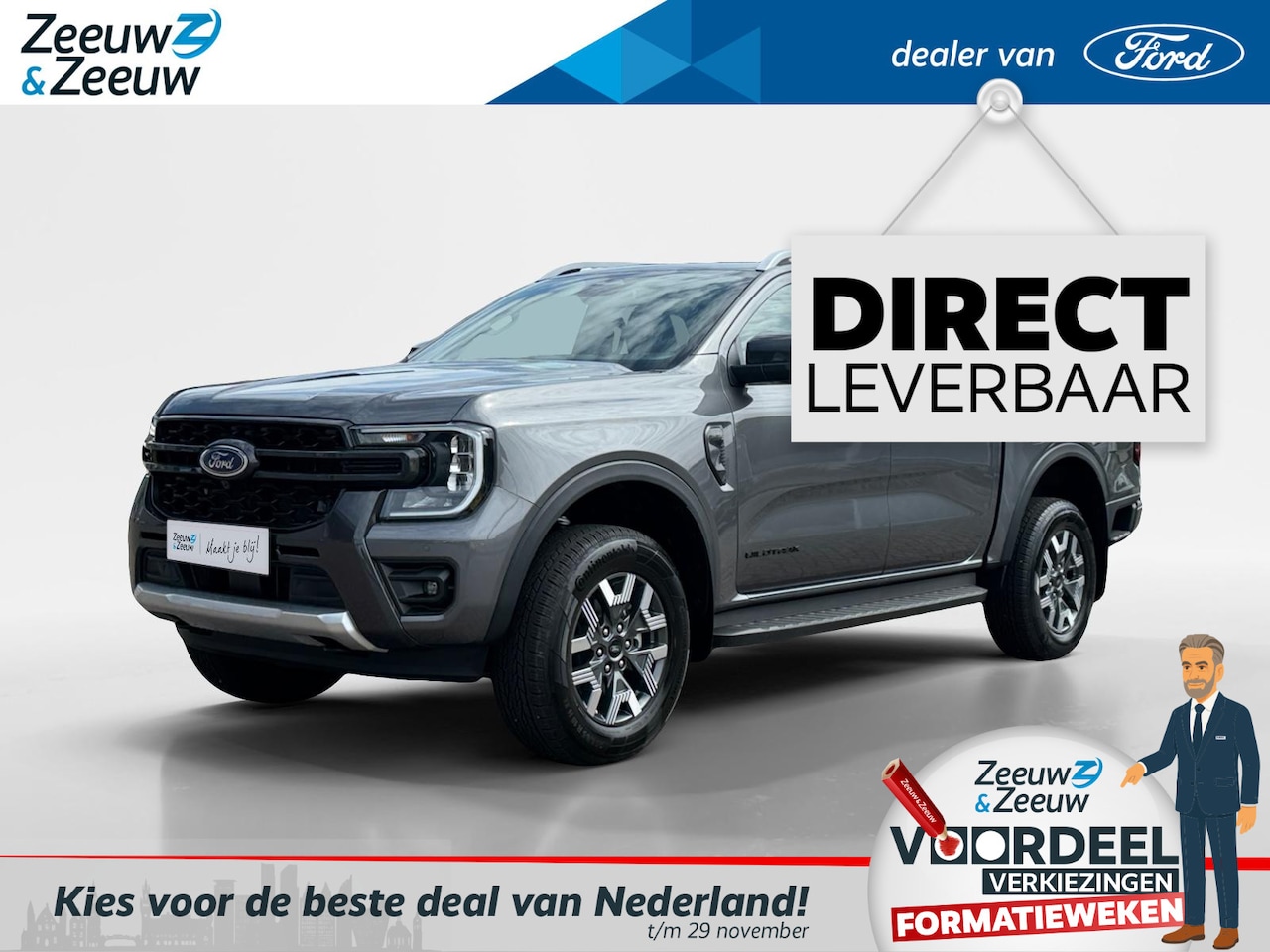 Ford Ranger - Wildtrak Double Cab 2.3 PHEV 205 kW/278 pk | Uit Voorraad Leverbaar | Prijs inclusief Ford - AutoWereld.nl