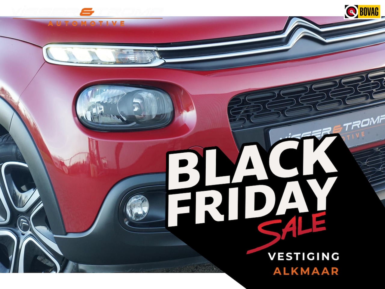 Citroën C3 - 1.2 PureTech S&S Shine AUT | Rouge Rubi/Noir onyx | AppleCarplay/PDC/LaneAssist - Nette au - AutoWereld.nl