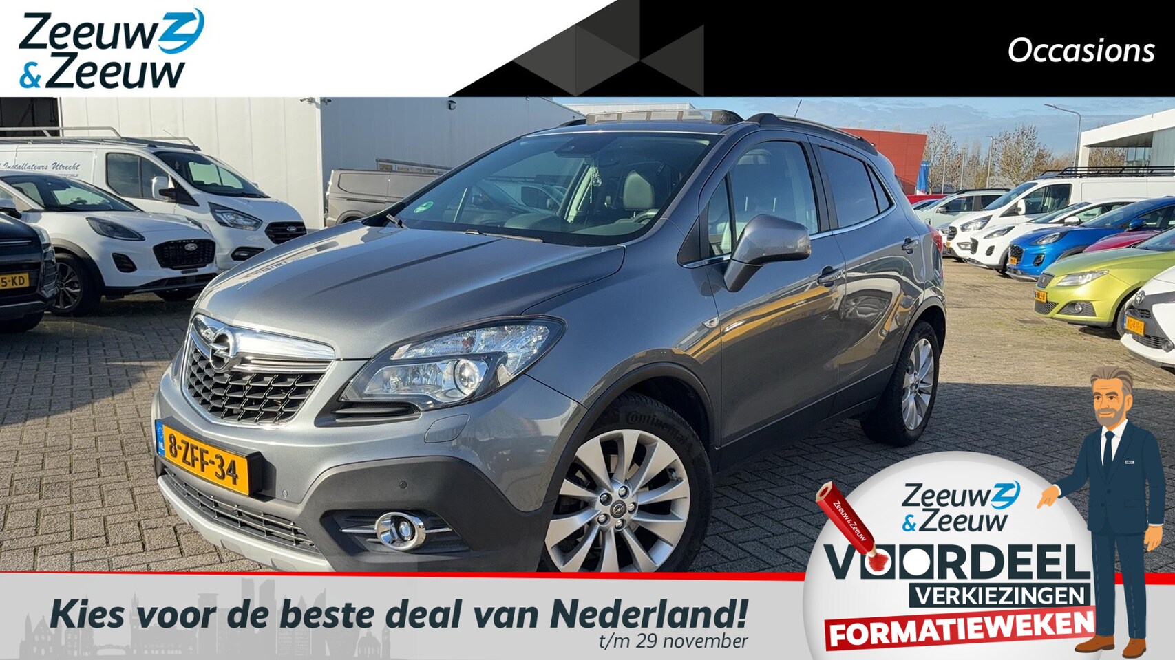 Opel Mokka - 1.4 T Cosmo |Onderweg naar onze showroom!|Elektrisch schuif-/Kanteldak|Lederen bekleding| - AutoWereld.nl