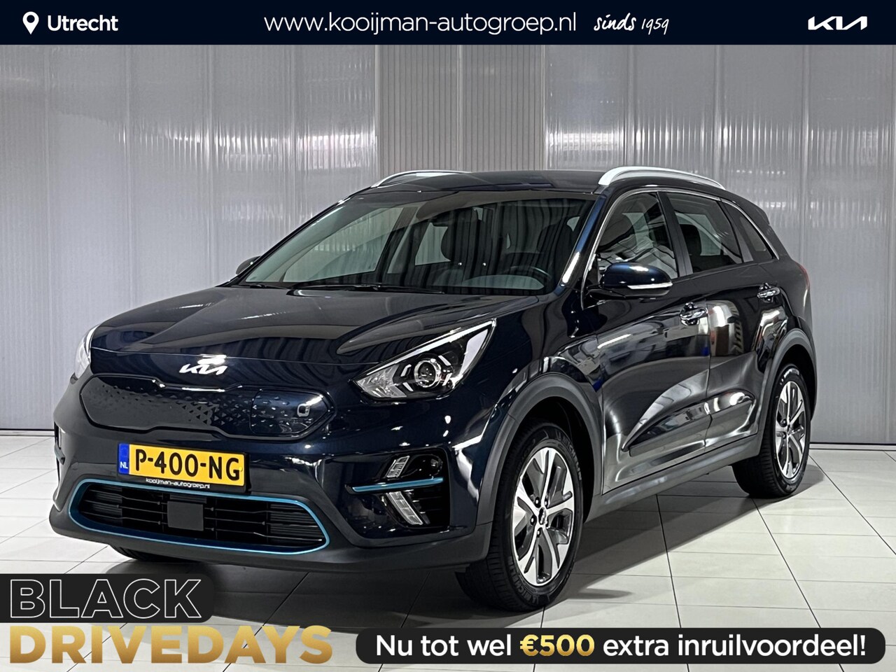 Kia e-Niro - DynamicLine 64 kWh FABRIEKSGARANTIE T/M 04-2029 of 150.000km, Achteruitrij camera, buitens - AutoWereld.nl