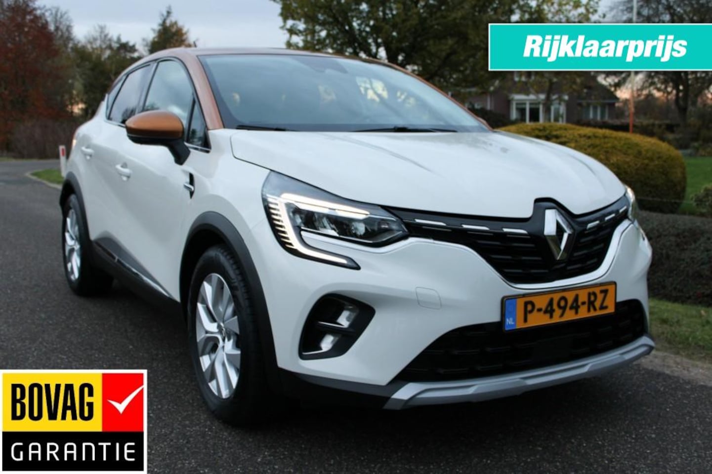 Renault Captur - 1.6 145pk E-Tech Hybrid Intens automaat ECC/cruise/navi/PDC/half leer - AutoWereld.nl