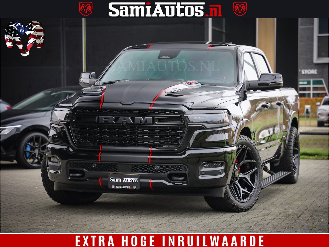 Dodge Ram 1500 - Limited Night High Output 540HP 706Nm | Massage + Full Option | De Meest Luxe en Volle Pic - AutoWereld.nl