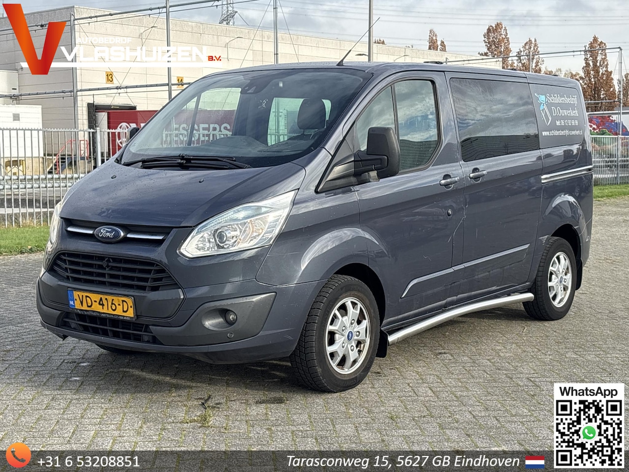 Ford Transit Custom - 270 2.2 TDCI L1H1 Limited DC | € 6.950,- NETTO! | Leder | Airco | Cruise | PDC | Trekhaak - AutoWereld.nl