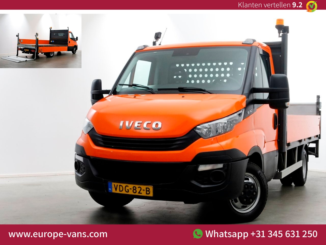 Iveco Daily - 35C14 136pk Open Laadbak met laadklep en trekhaak 3500kg 10-2019 - AutoWereld.nl