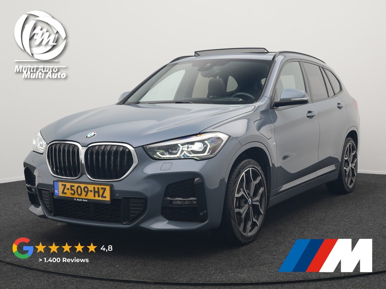 BMW X1 - xDrive25e M Sport Plug In Hybrid Storm Bay Metallic 221pk Dealer O.H. PHEV | Panodak | Hea - AutoWereld.nl