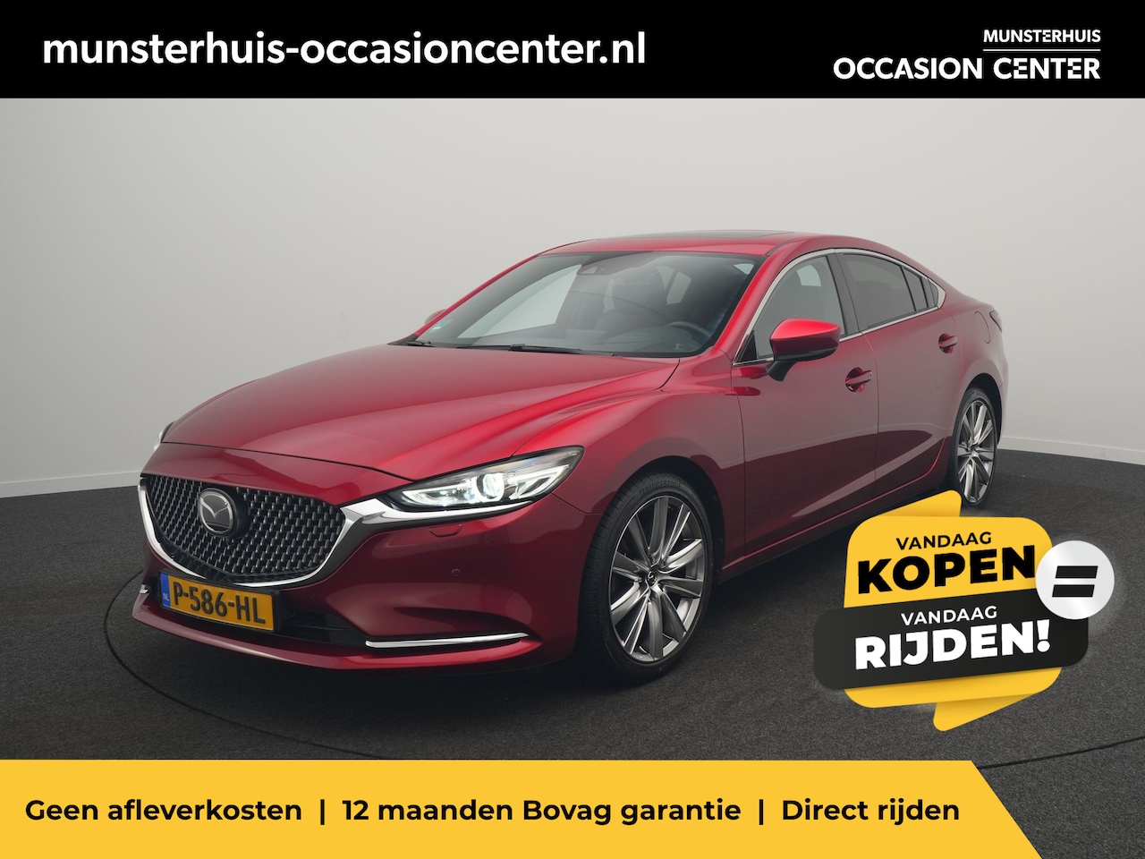 Mazda 6 - 2.5 SkyActiv-G 194 Signature - RIJKLAARPRIJS - 194 pk! - Automaat - Rondomzicht Camera - - AutoWereld.nl