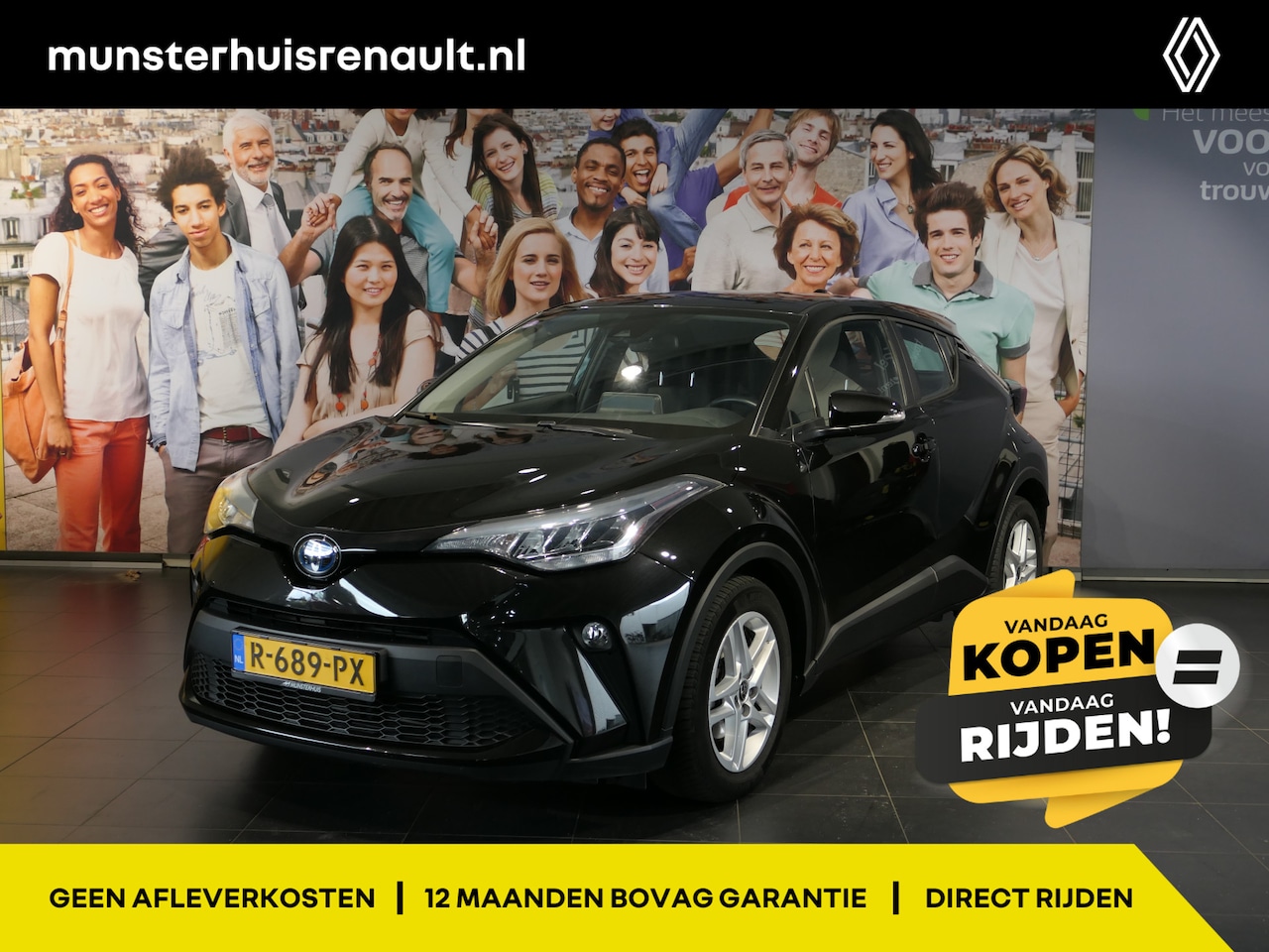 Toyota C-HR - 1.8 Hybrid Business *adaptive cruise* - Apple carplay & android auto, dab, LMV 17" - AutoWereld.nl