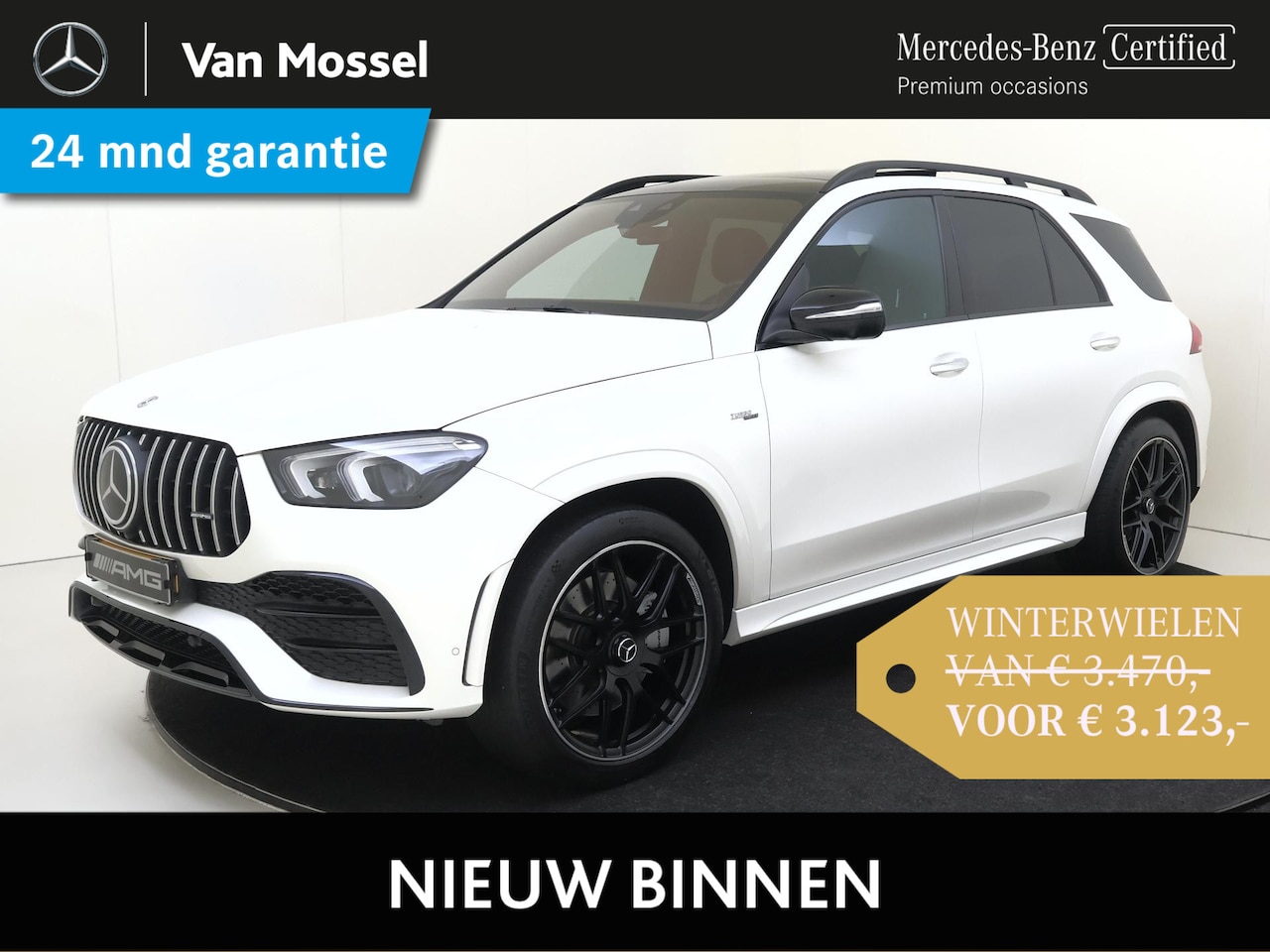 Mercedes-Benz GLE-Klasse - AMG 53 4MATIC+ Premium Plus Panoramadak / Burmester / Memory Seats / 360 Camera / Luchtver - AutoWereld.nl