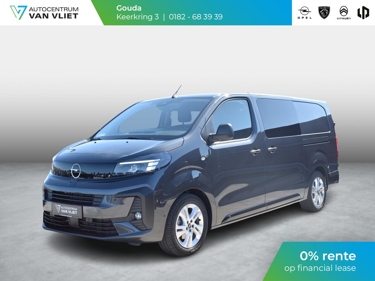 Opel Vivaro Electric - 75 kWh Dubbele Cabine | 0% rente | 8 jaar garantie | 2x schuifdeur | Dynamic Comfort NAV P - AutoWereld.nl